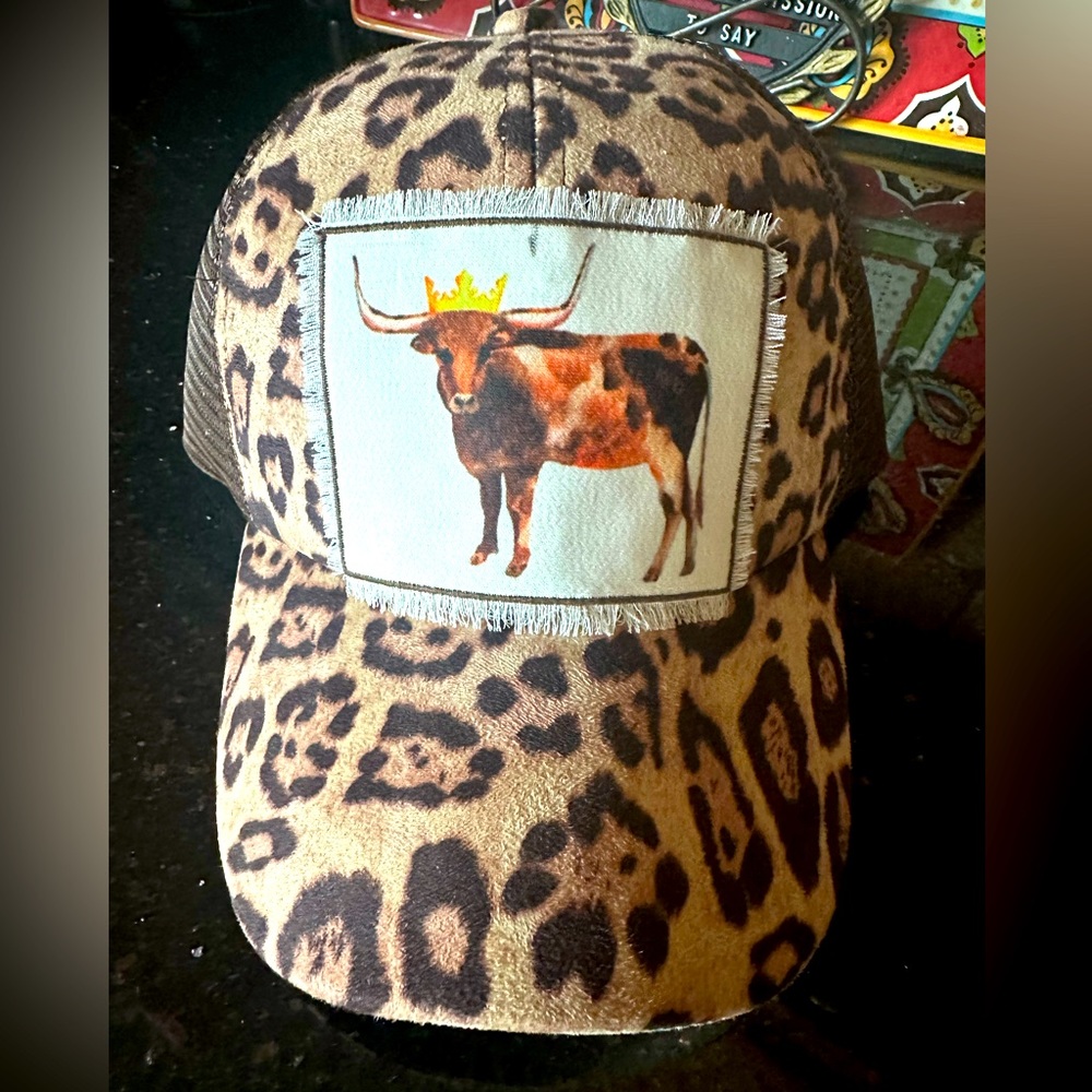 Southern Junkie leopard trucker hat